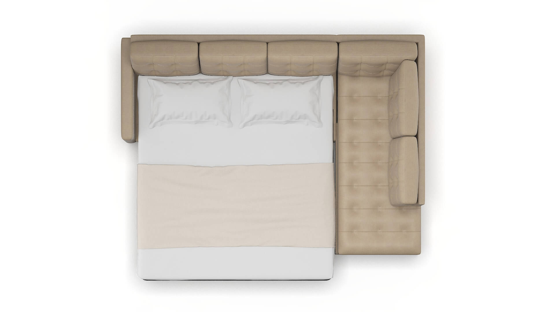 Davos Rocket Cappuccino Panel Sleeper Espresso legs 3