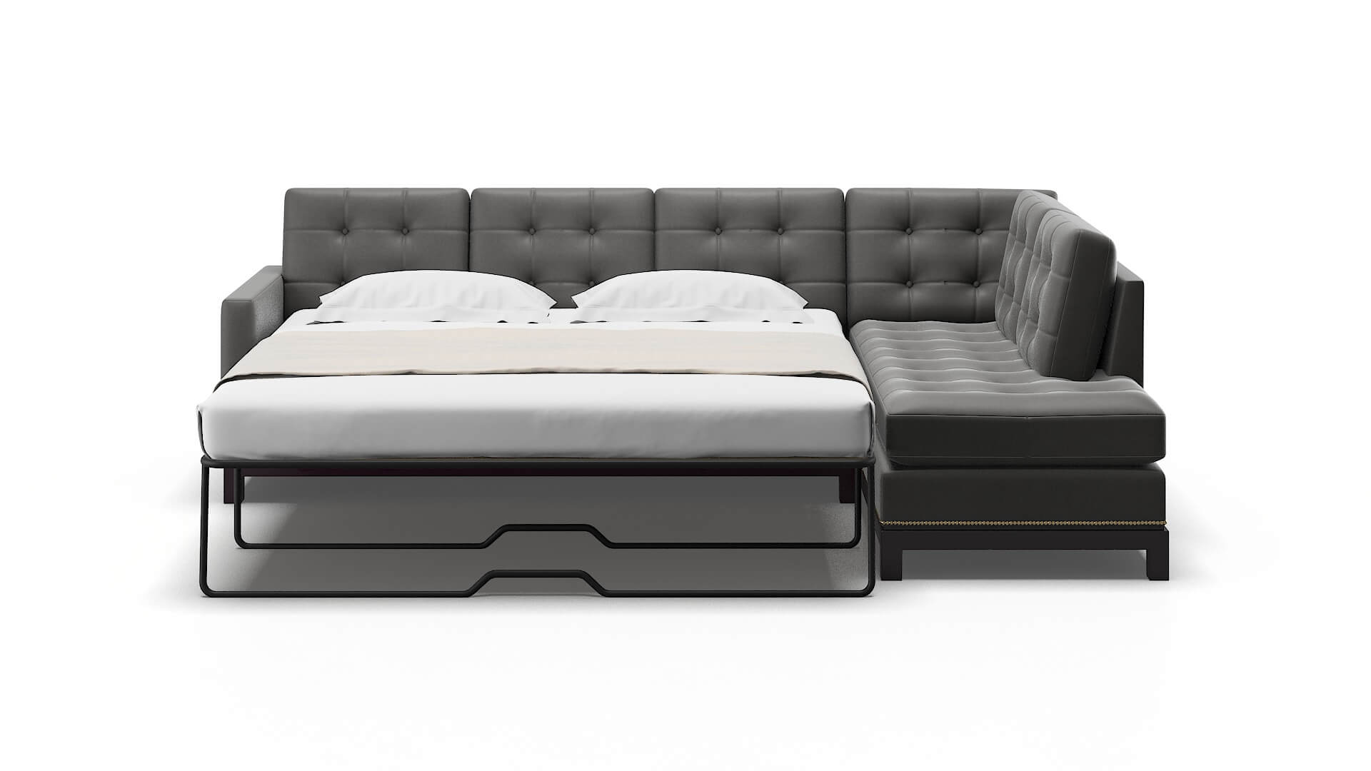 Davos Rocket Charcoal Panel Sleeper Espresso legs 1