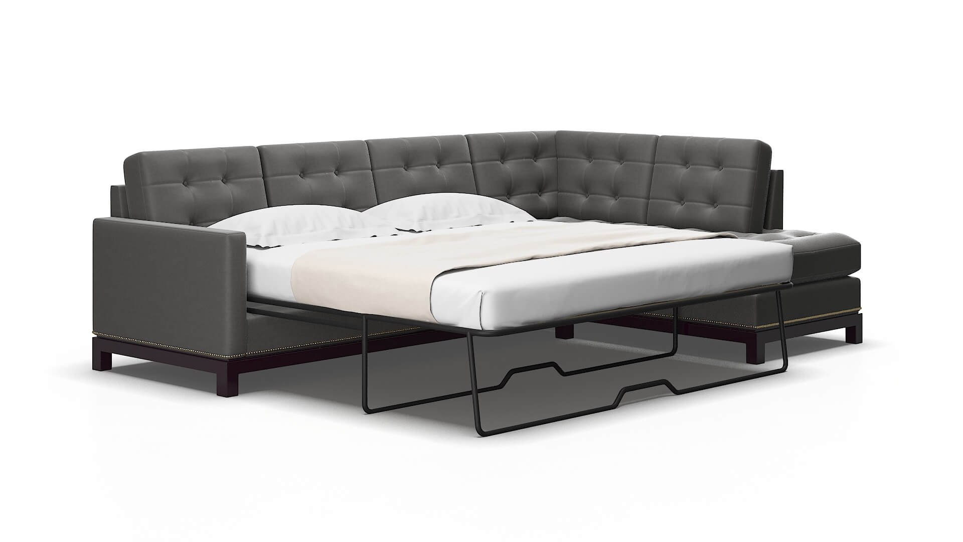 Davos Rocket charcoal Panel sleeper Espresso Legs  2
