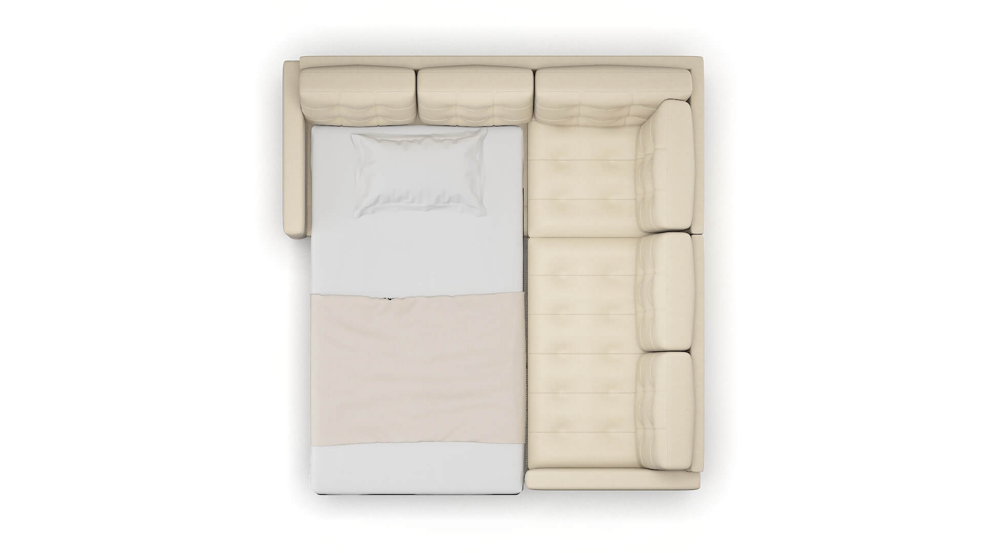 Davos Rocket Sand Sectional Sleeper Espresso legs 3