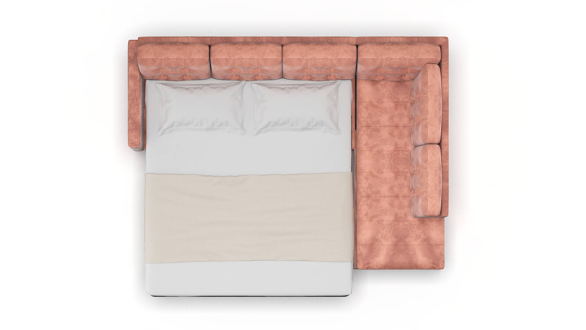 Davos Royale Blush Panel Sleeper Espresso legs 3