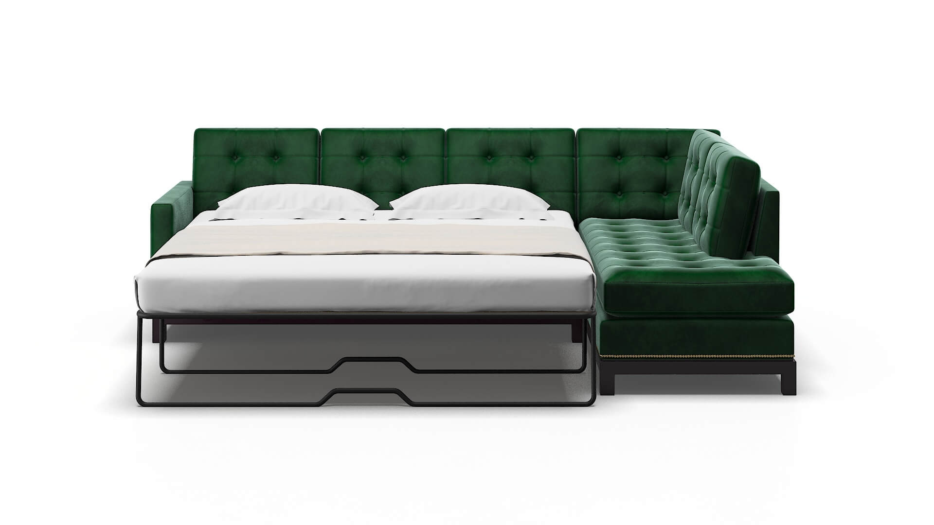 Davos Royale Evergreen Panel Sleeper Espresso legs 1