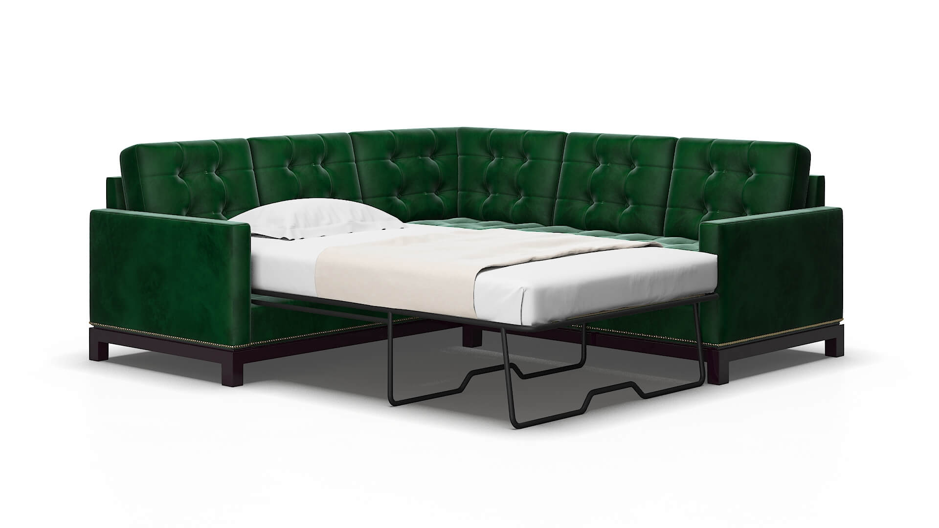 Davos Royale evergreen Sectional sleeper Espresso Legs  2