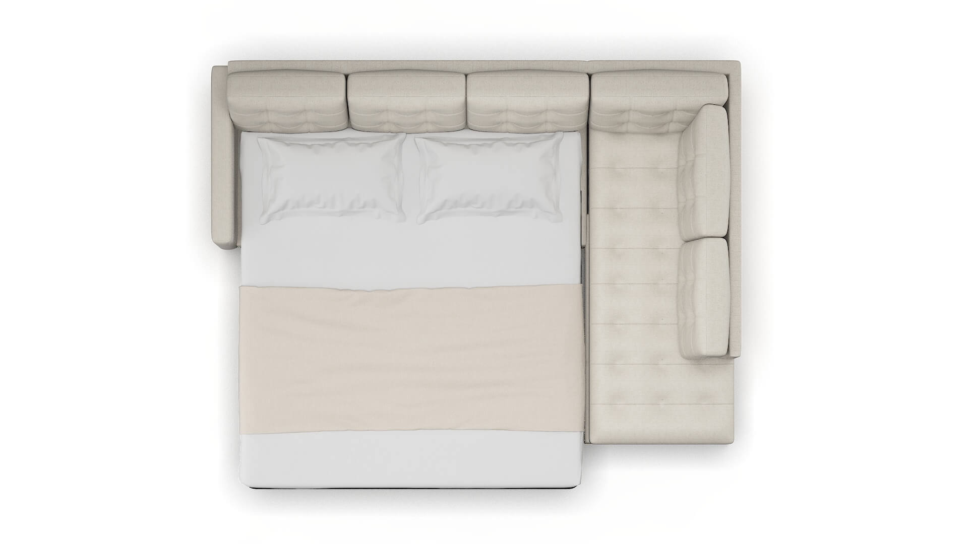 Davos Sasha Linen Panel Sleeper Espresso legs 3