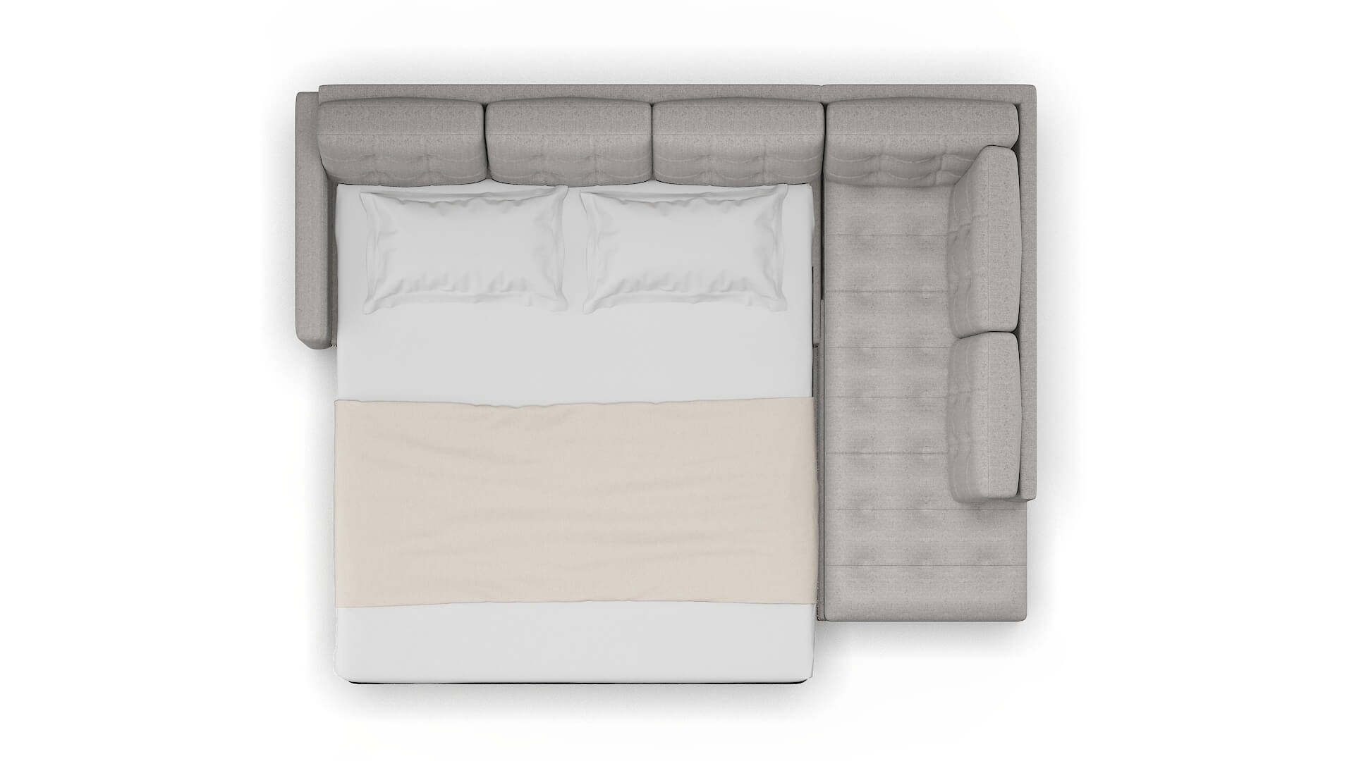 Davos Sasha Silver Panel Sleeper Espresso legs 3