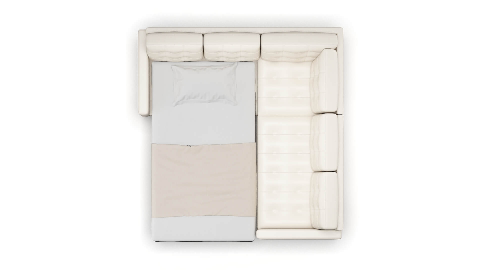 Davos Urban_d Snow Sectional Sleeper Espresso legs 3