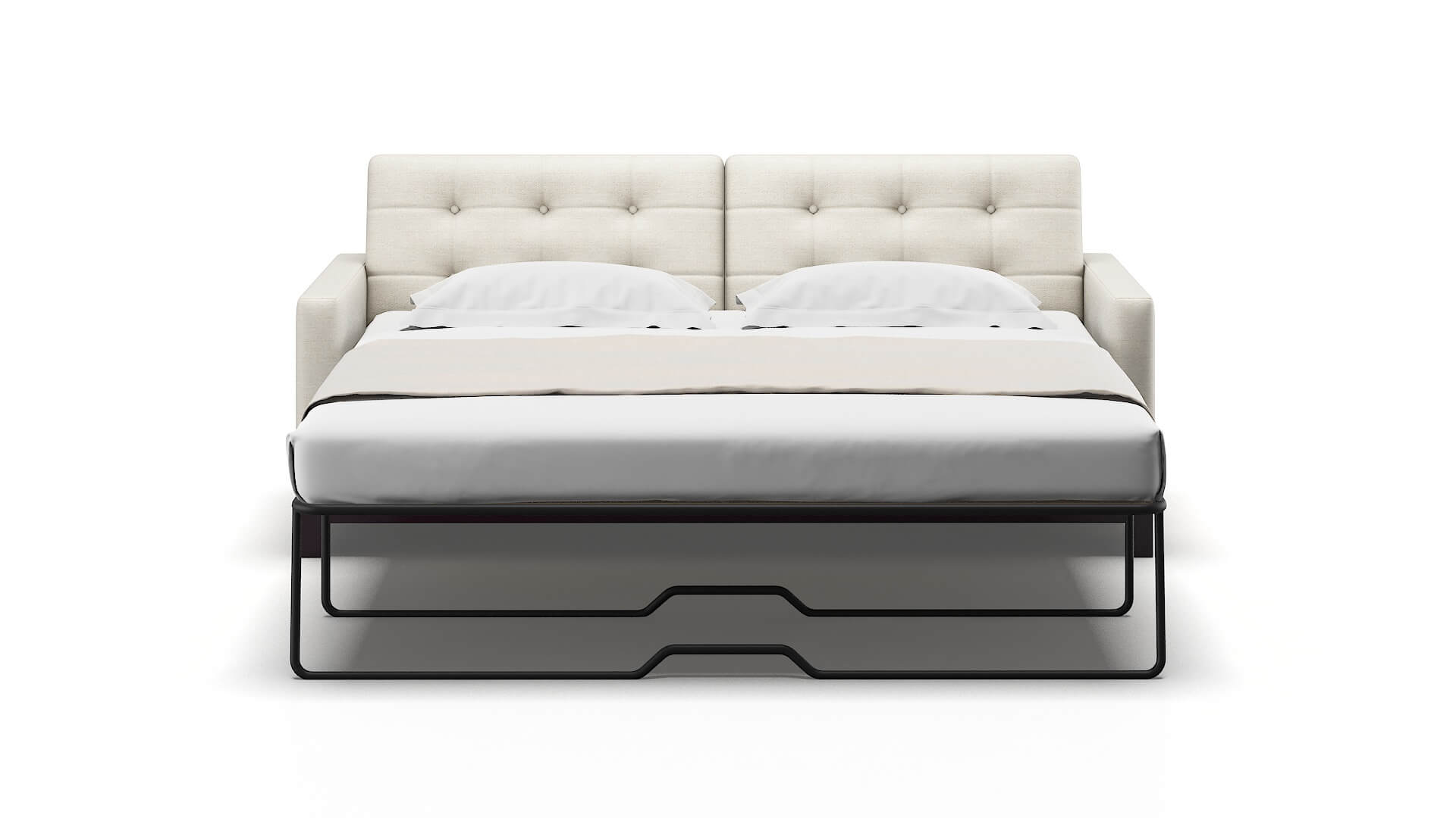 Davos Venus Cream Sofa Sleeper Espresso legs 1