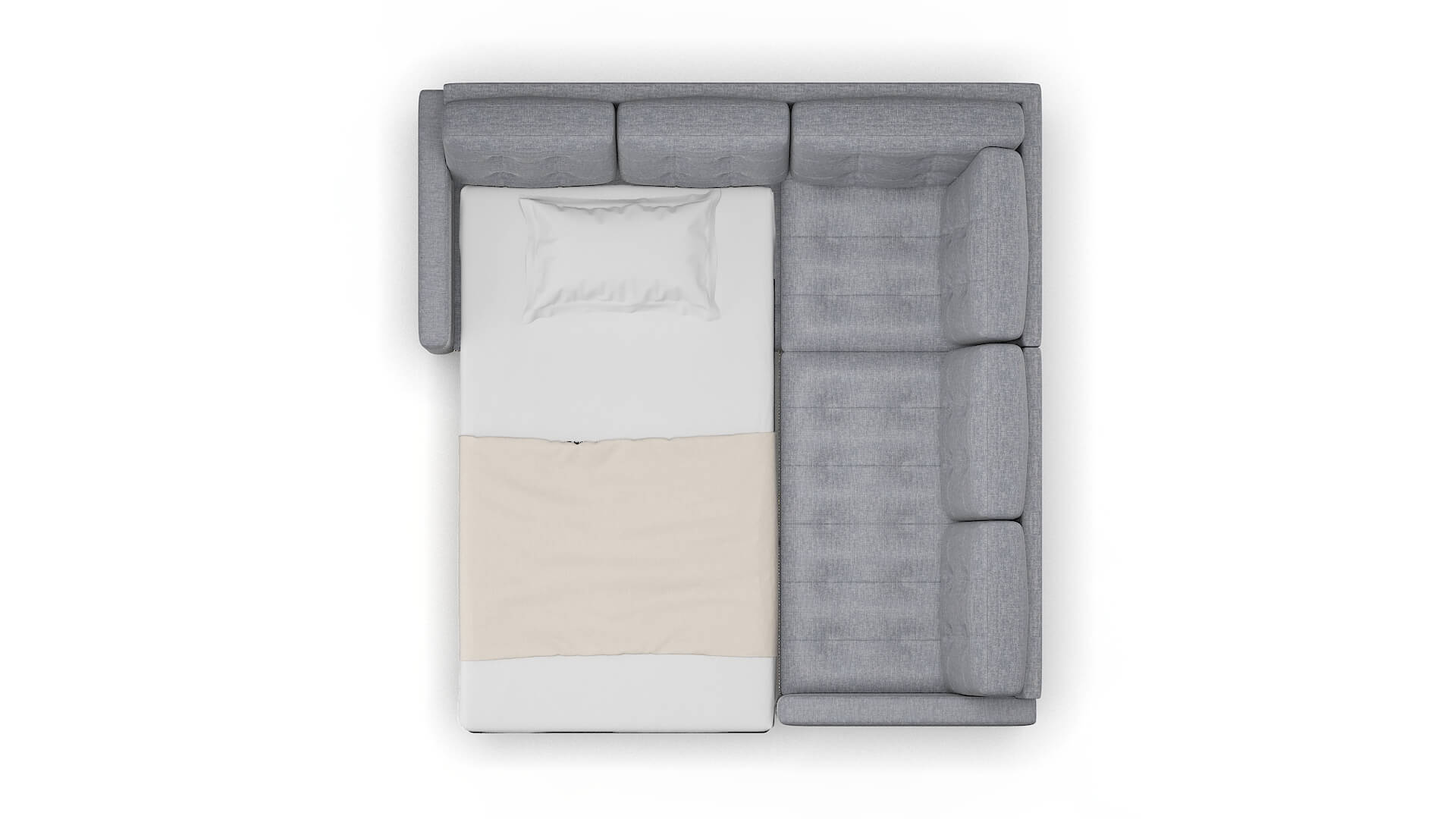 Davos Venus Mist Sectional Sleeper Espresso legs 3