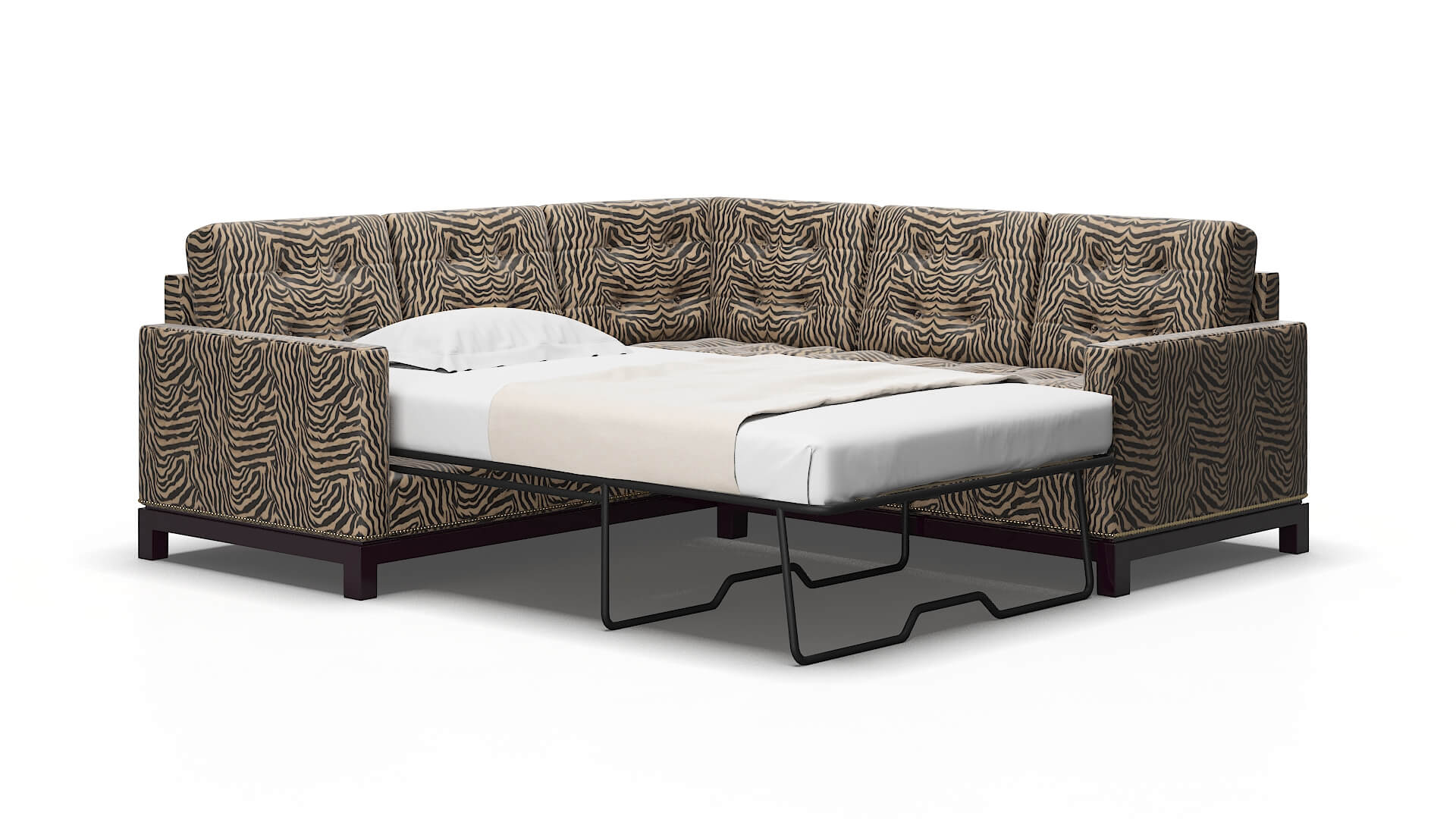Davos Zambia coffee Sectional sleeper Espresso Legs  2