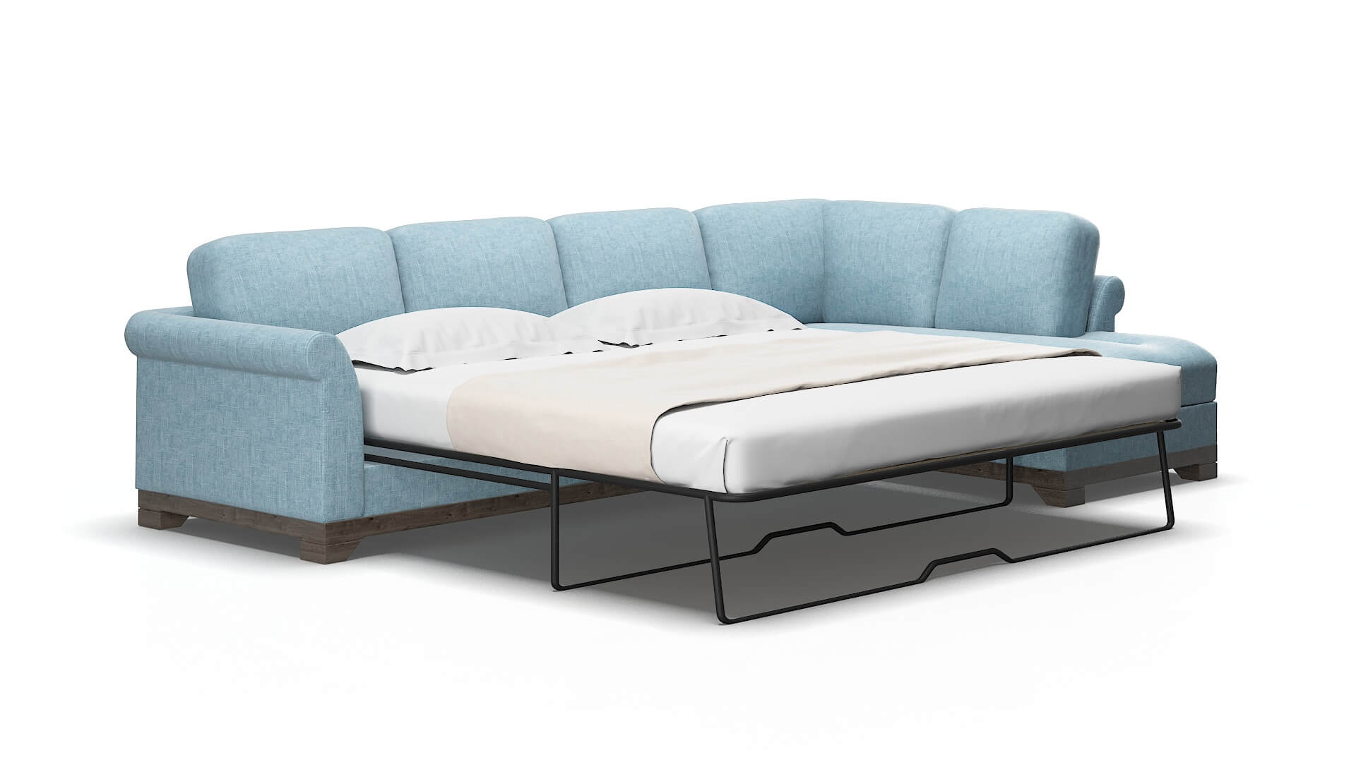 Denver Atlas turquoise Panel sleeper Espresso Legs  2