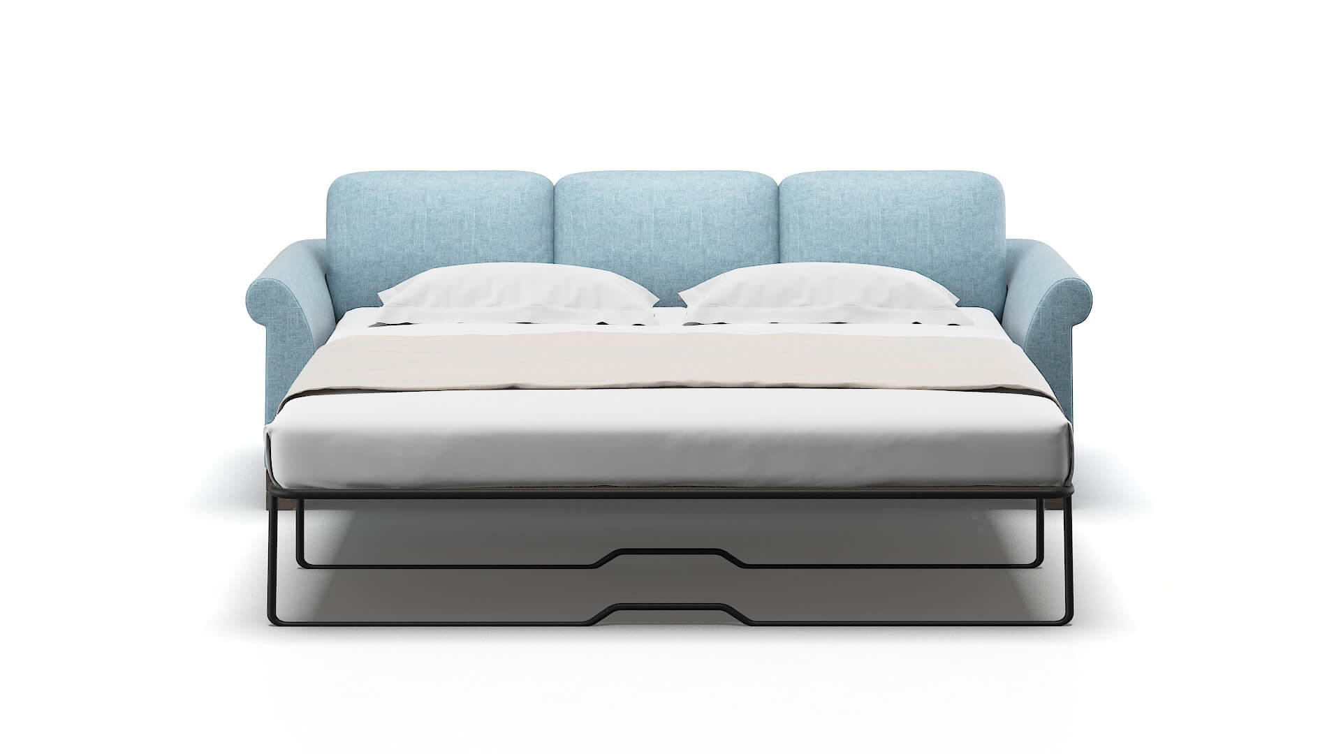 Denver Atlas Turquoise Sofa Sleeper Espresso legs 1