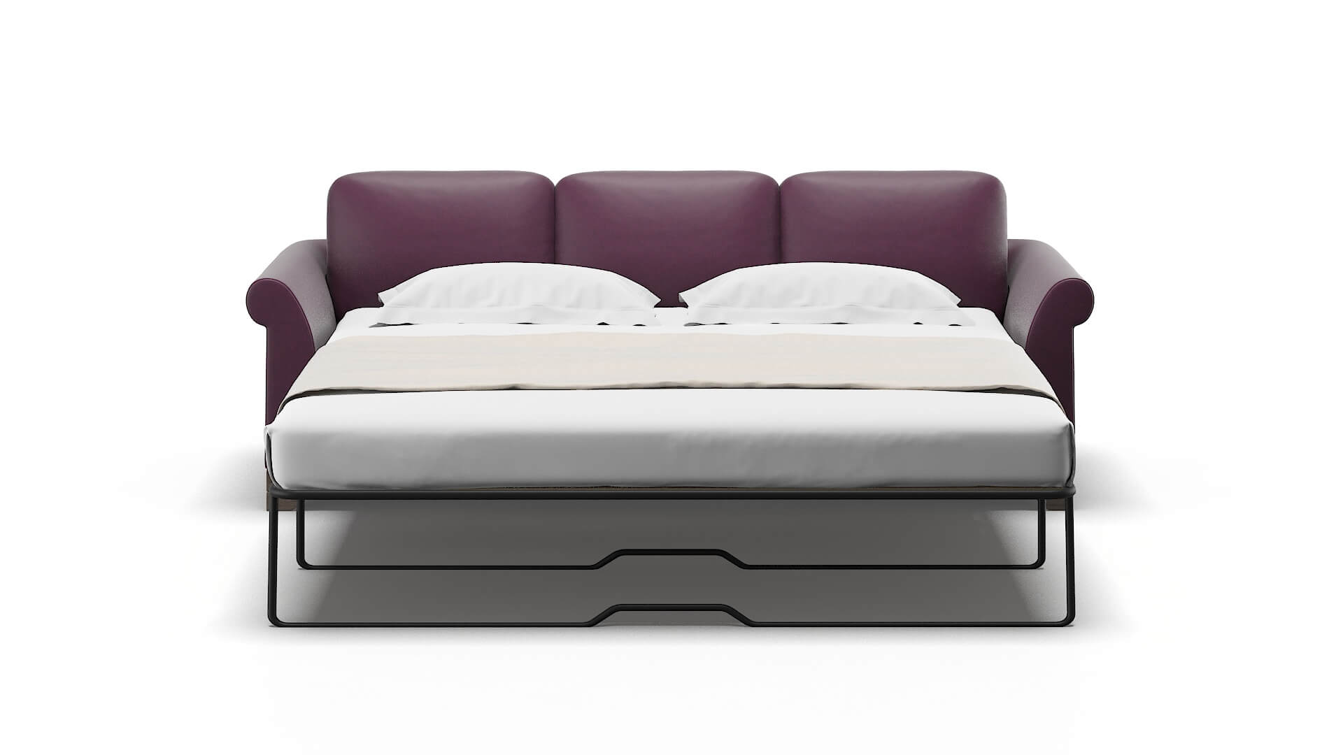 Denver Bella Aubergine Sofa Sleeper Espresso legs 1