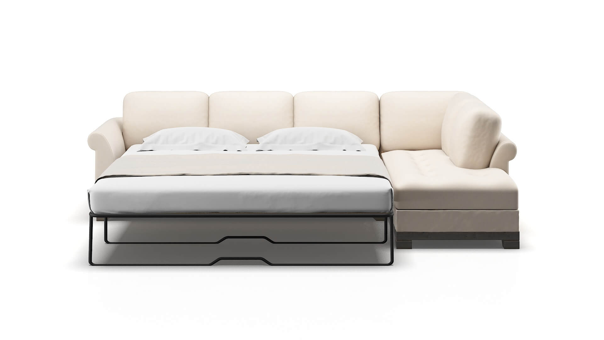 Denver Bella Buckwheat Panel Sleeper Espresso legs 3