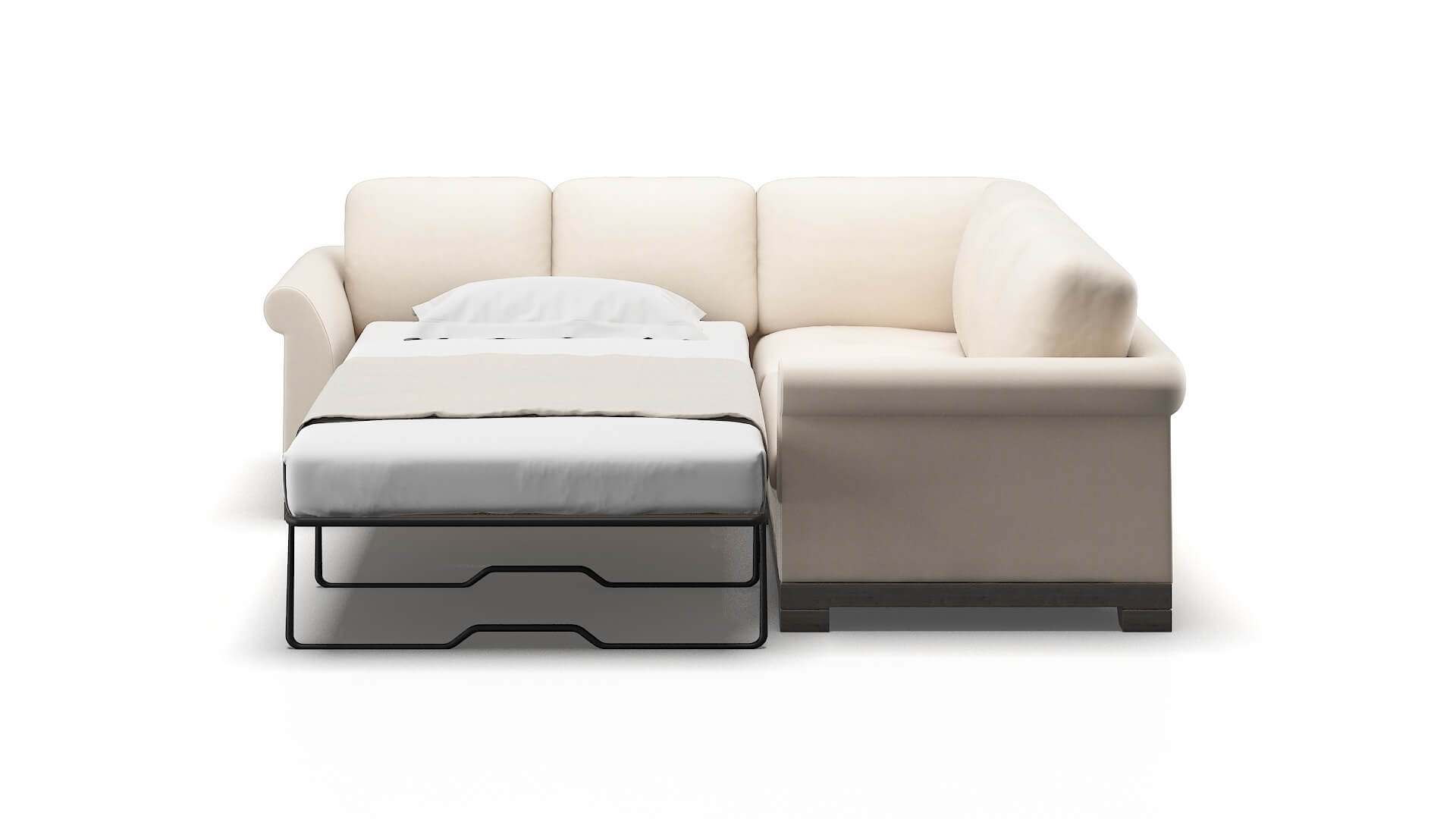 Denver Bella Buckwheat Sectional Sleeper Espresso legs 1