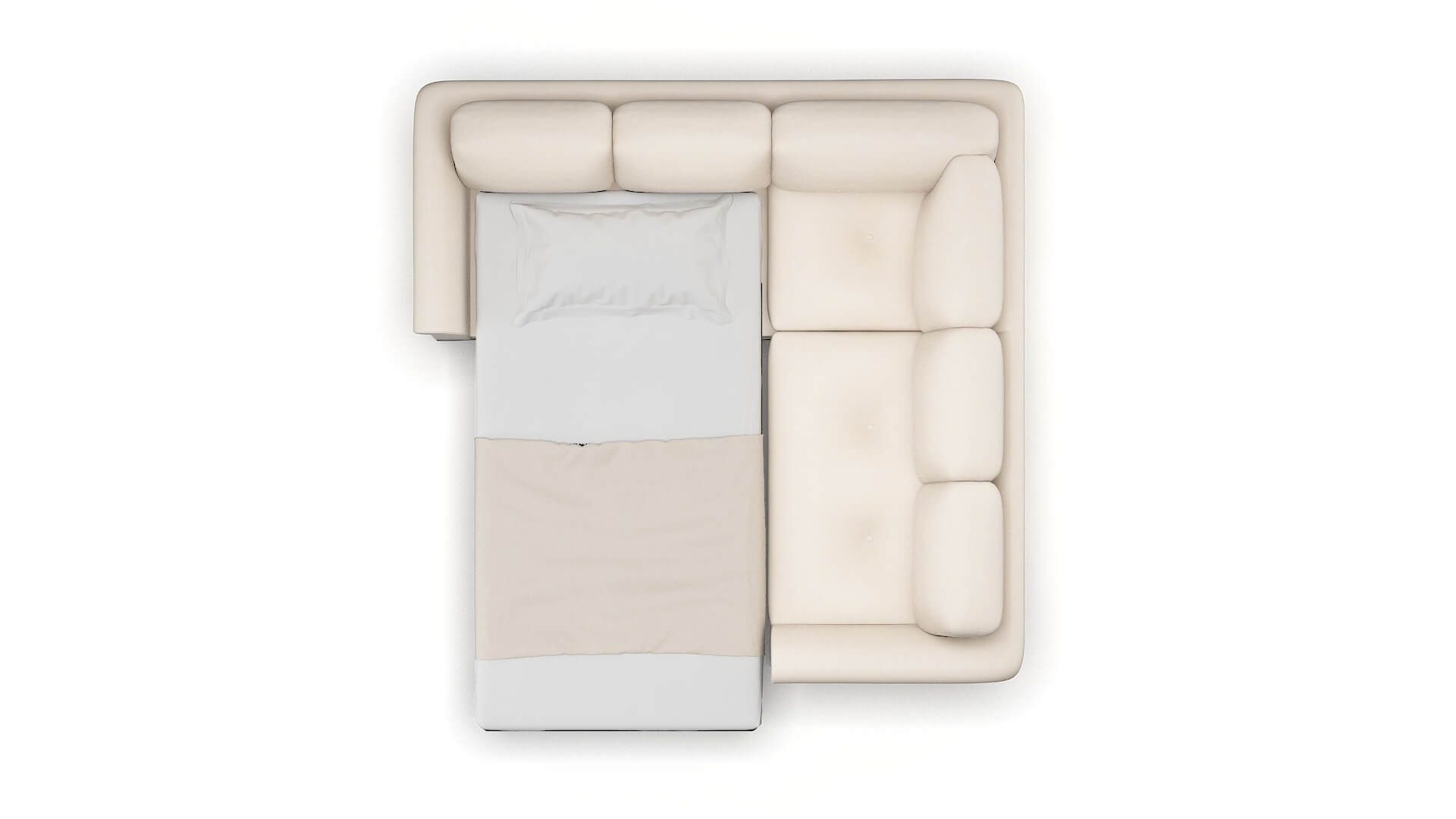 Denver Bella Buckwheat Sectional Sleeper Espresso legs 3