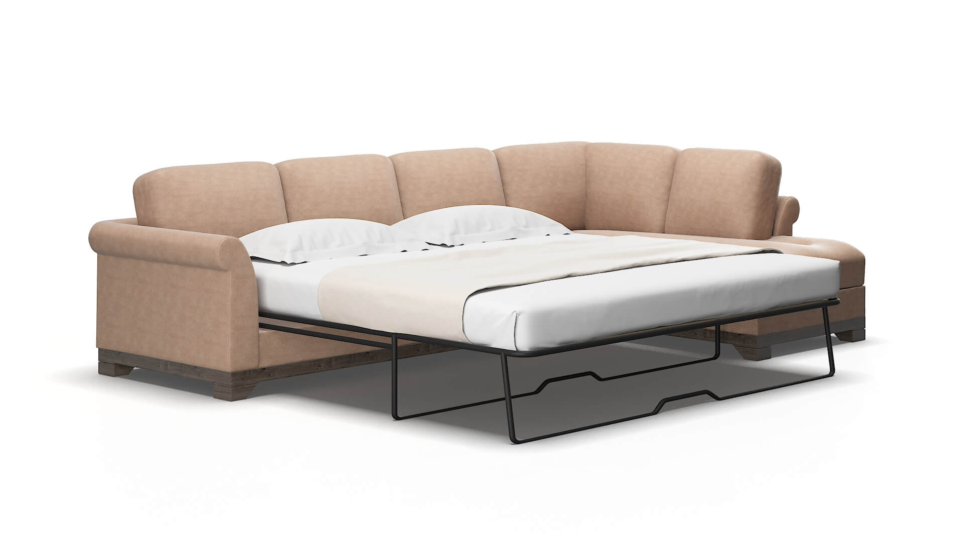 Denver Bella Cocoa Panel Sleeper espresso legs 2