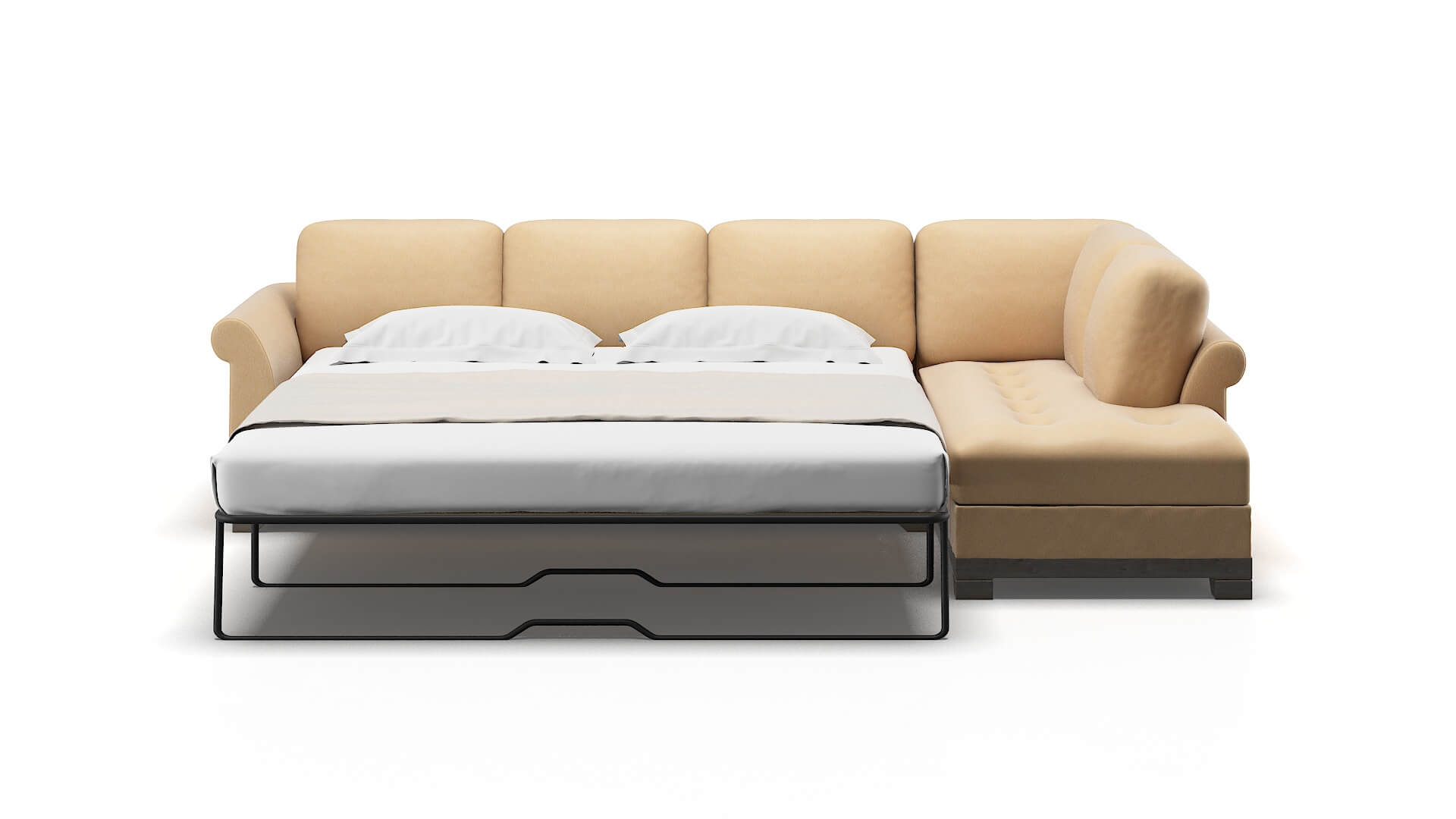 Denver Bella Coffee Panel Sleeper Espresso legs 1