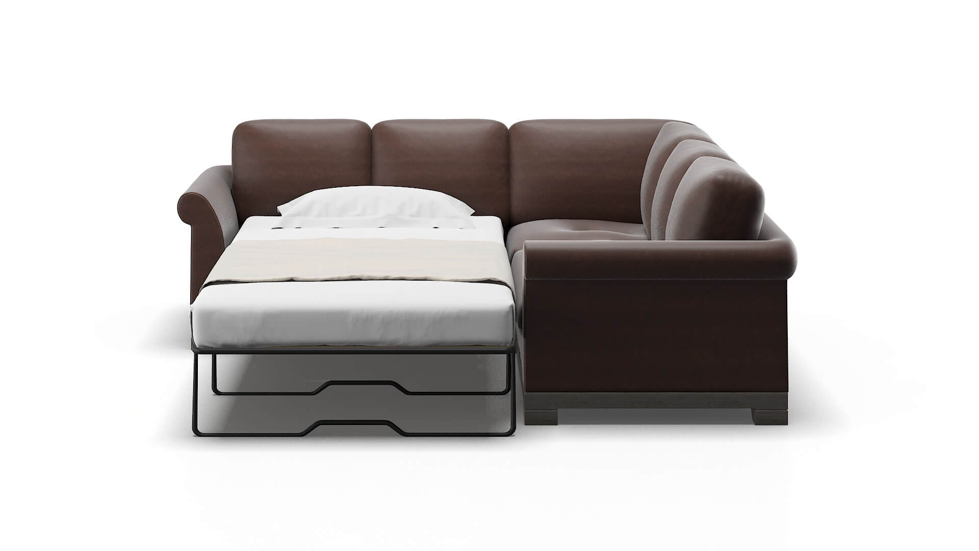Denver Bella Espresso Sectional Sleeper Espresso legs 1