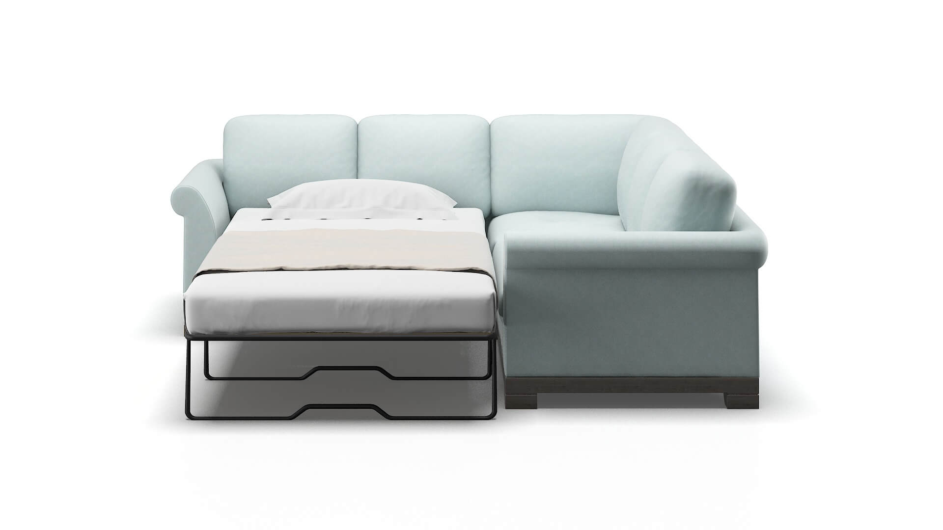Denver Bella Skylight Sectional Sleeper Espresso legs 1