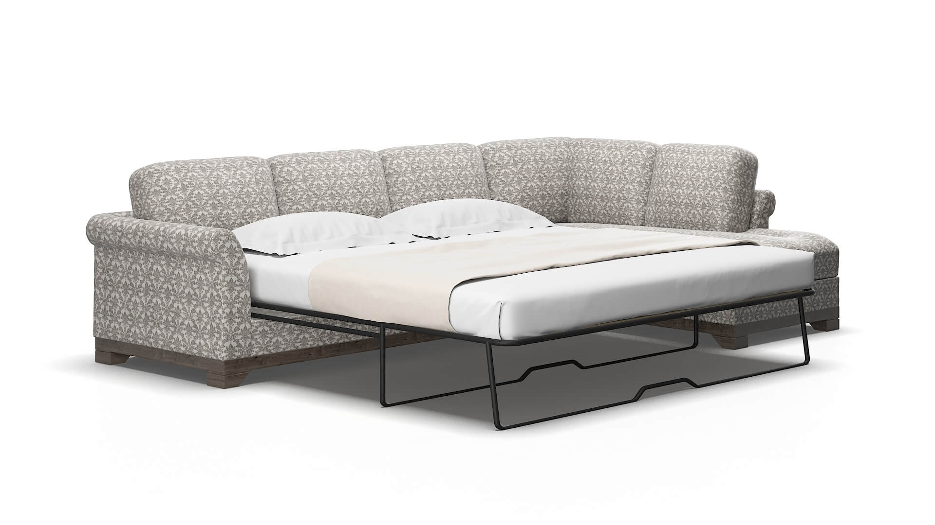 Denver Bergamo dove Panel sleeper Espresso Legs  2