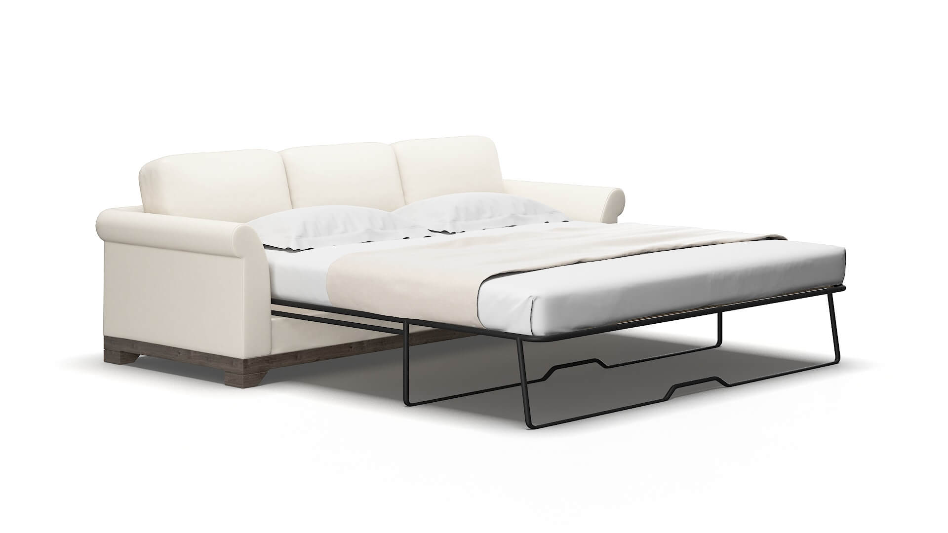 Denver Blanche Milky Sofa Sleeper Espresso legs 2