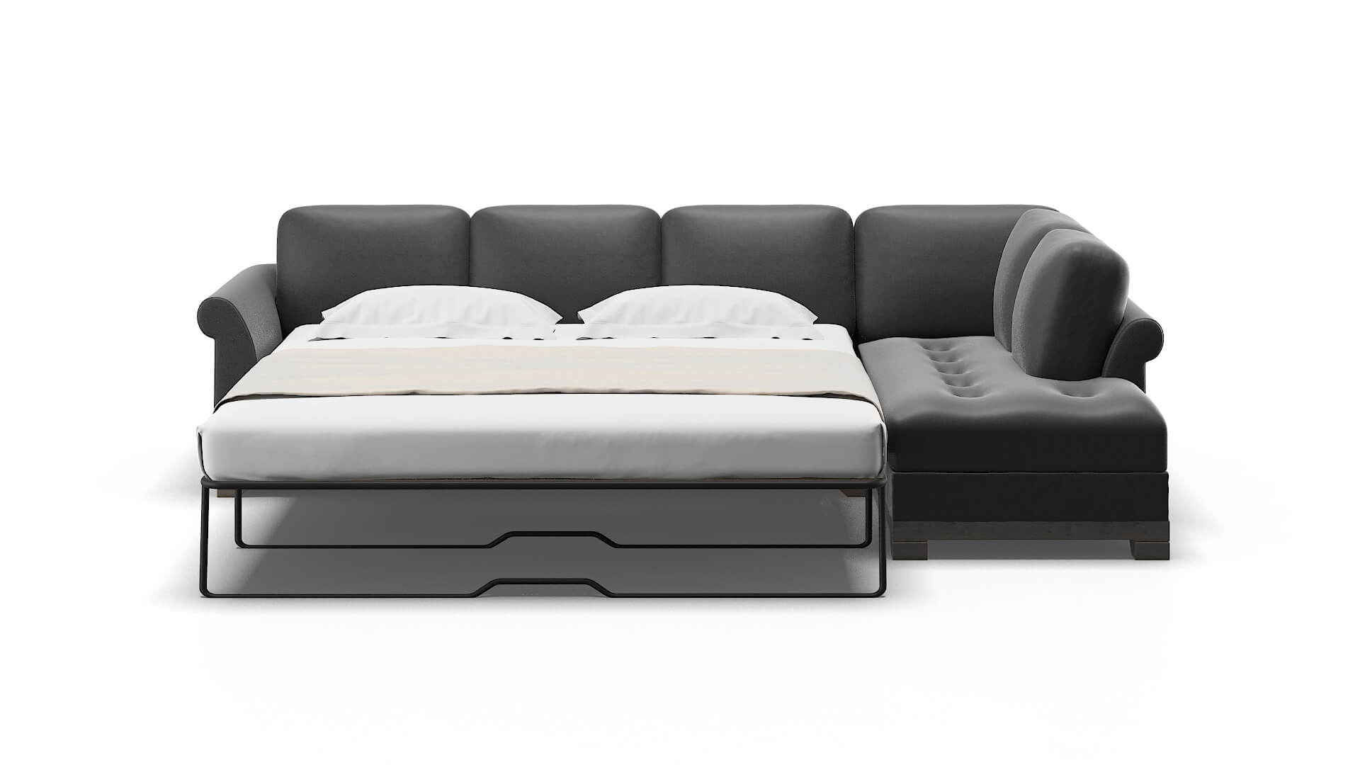 Denver Catalina Charcoal Panel Sleeper Espresso legs 1