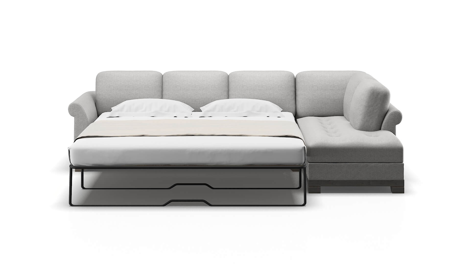 Denver Catalina Silver Panel Sleeper Espresso legs 3