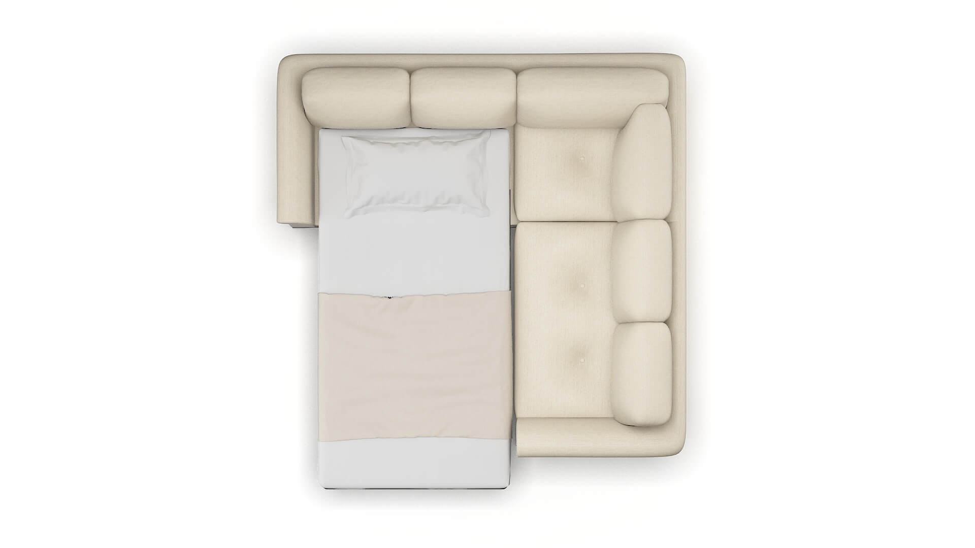 Denver Chance Sand Sectional Sleeper Espresso legs 3