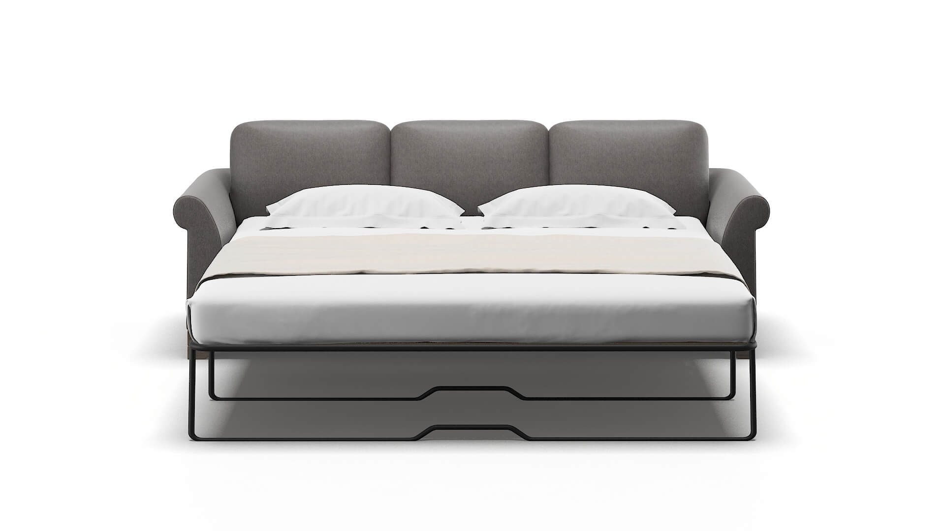 Denver Cosmo Charcoal Sofa Sleeper Espresso legs 1