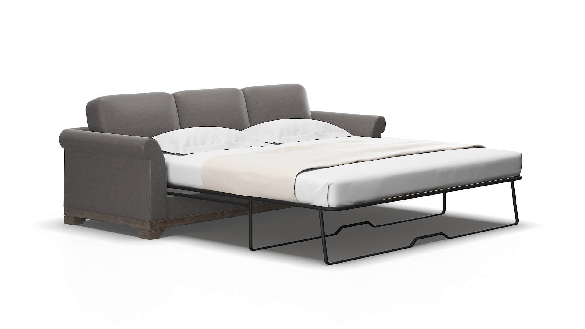 Denver Cosmo charcoal Sofa sleeper Espresso Legs  2