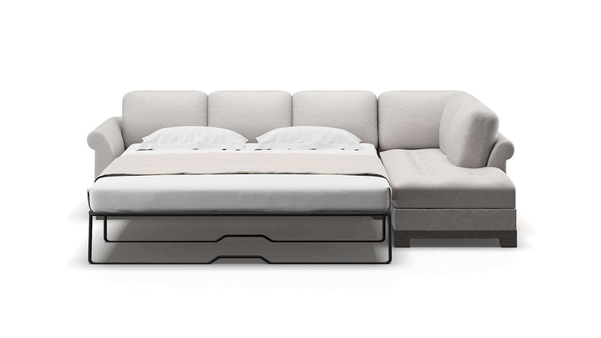 Denver Cosmo Silver Panel Sleeper Espresso legs 3