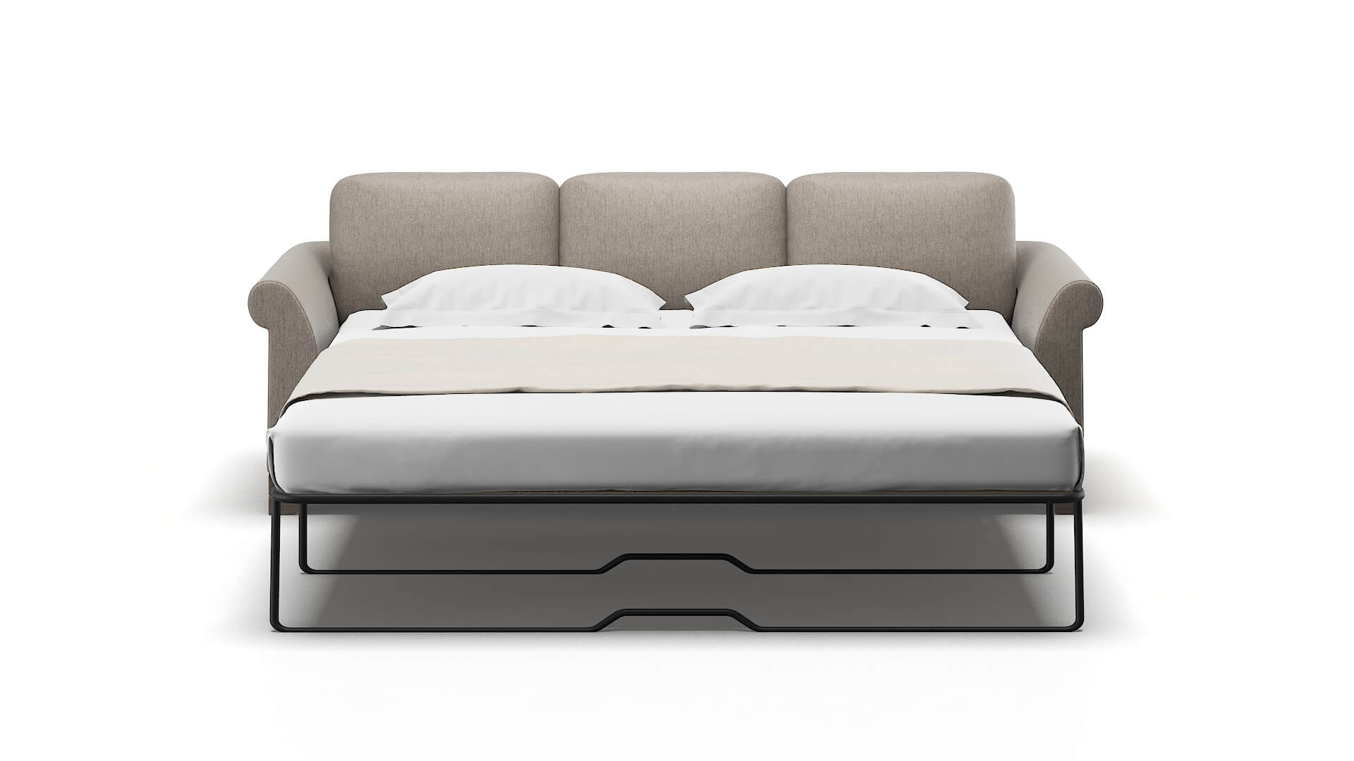 Denver Cosmo Taupe Sofa Sleeper Espresso legs 1