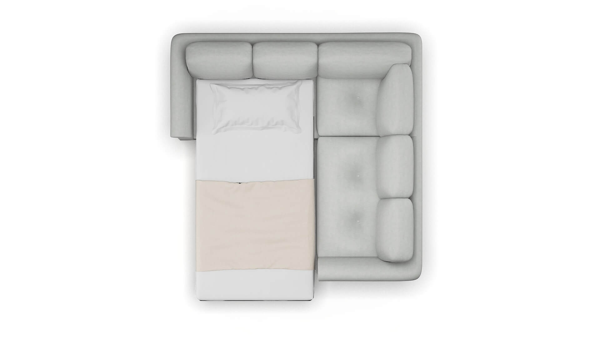 Denver Dawson Platinum Sectional Sleeper Espresso legs 3