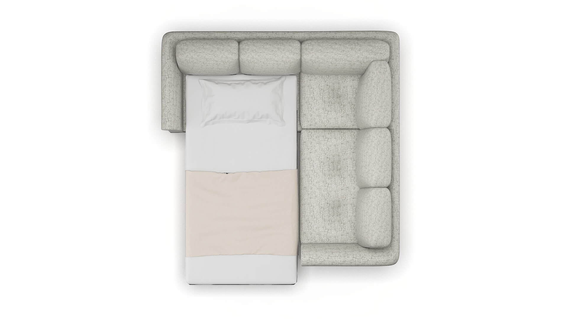 Denver Derby Ash Sectional Sleeper Espresso legs 3