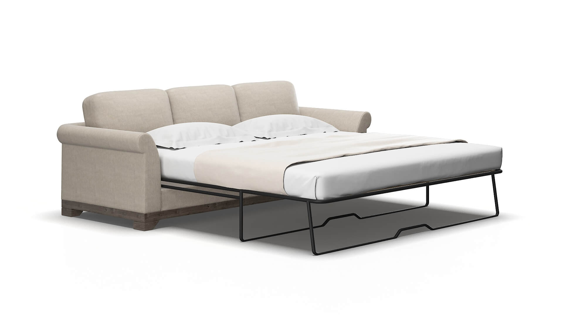 Denver Derby linen Sofa sleeper Espresso Legs  2