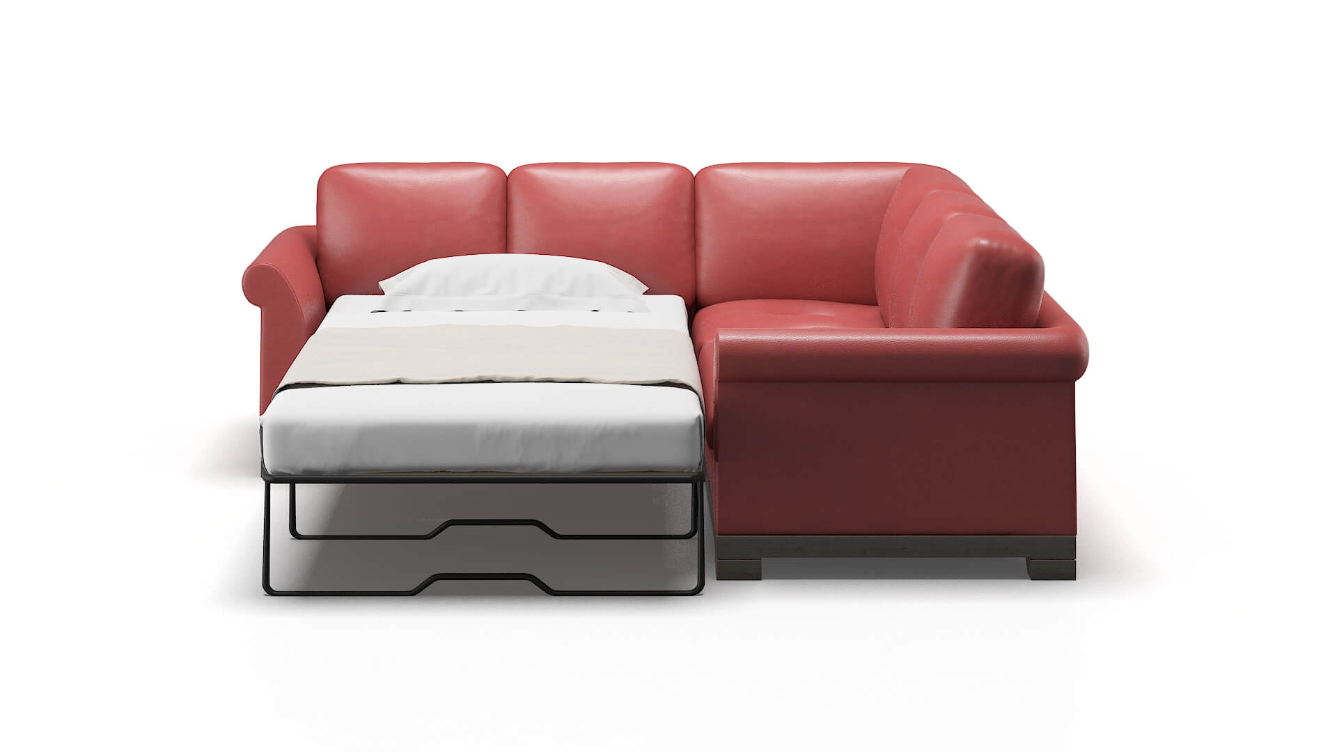 Denver Dillion Cordovan Sectional Sleeper Espresso legs 1