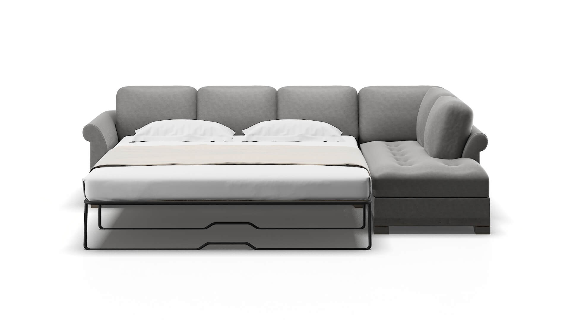 Denver Dream_d Charcoal Panel Sleeper Espresso legs 3