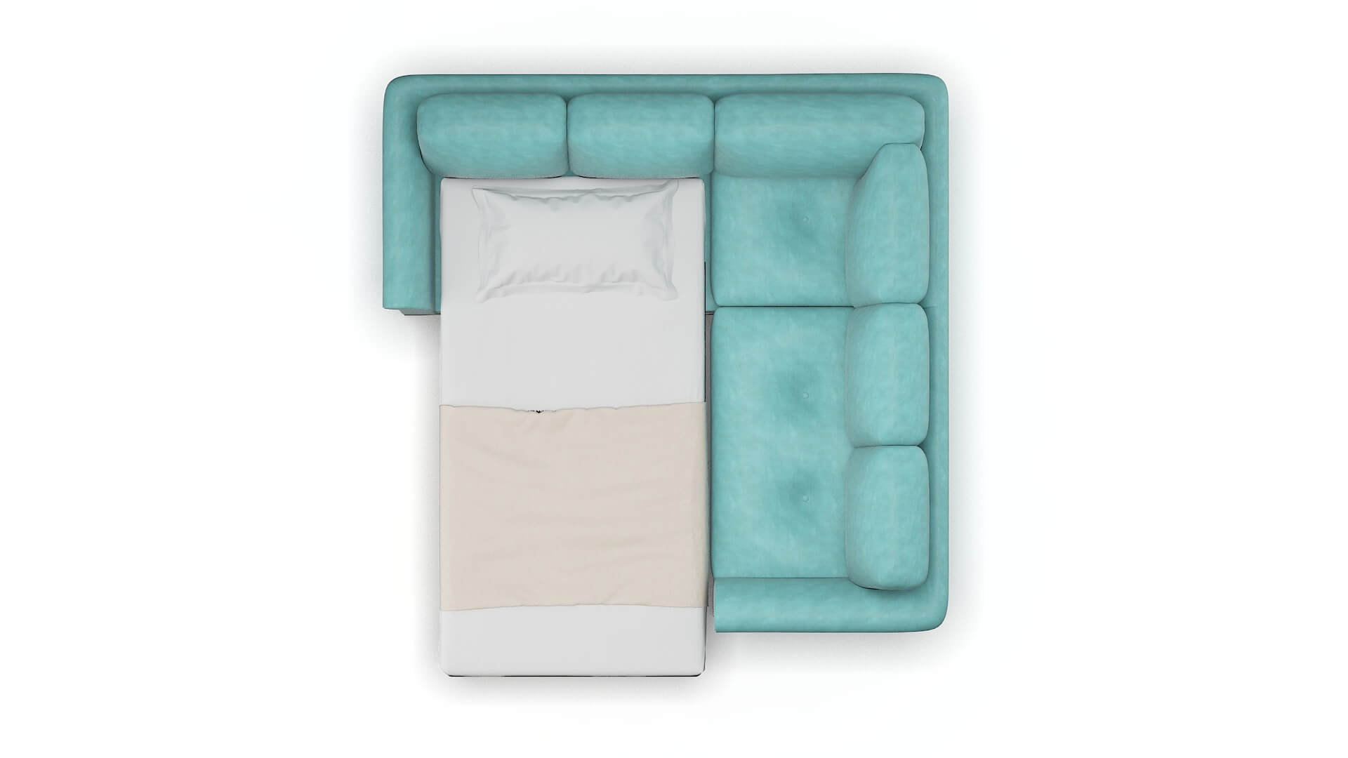 Denver Dream_d French_blue Sectional Sleeper Espresso legs 3