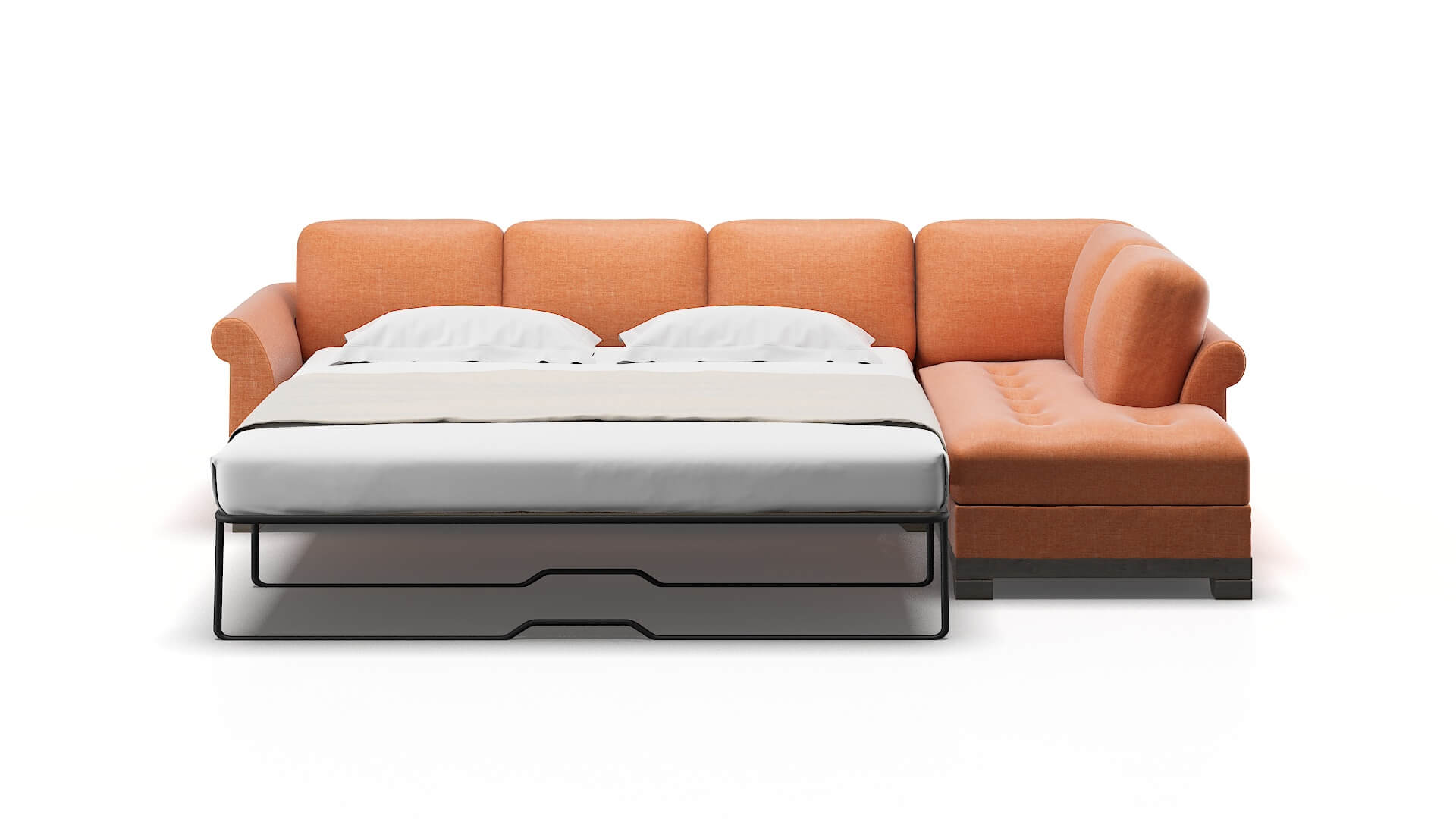 Denver Durham Tangerine Panel Sleeper Espresso legs 1