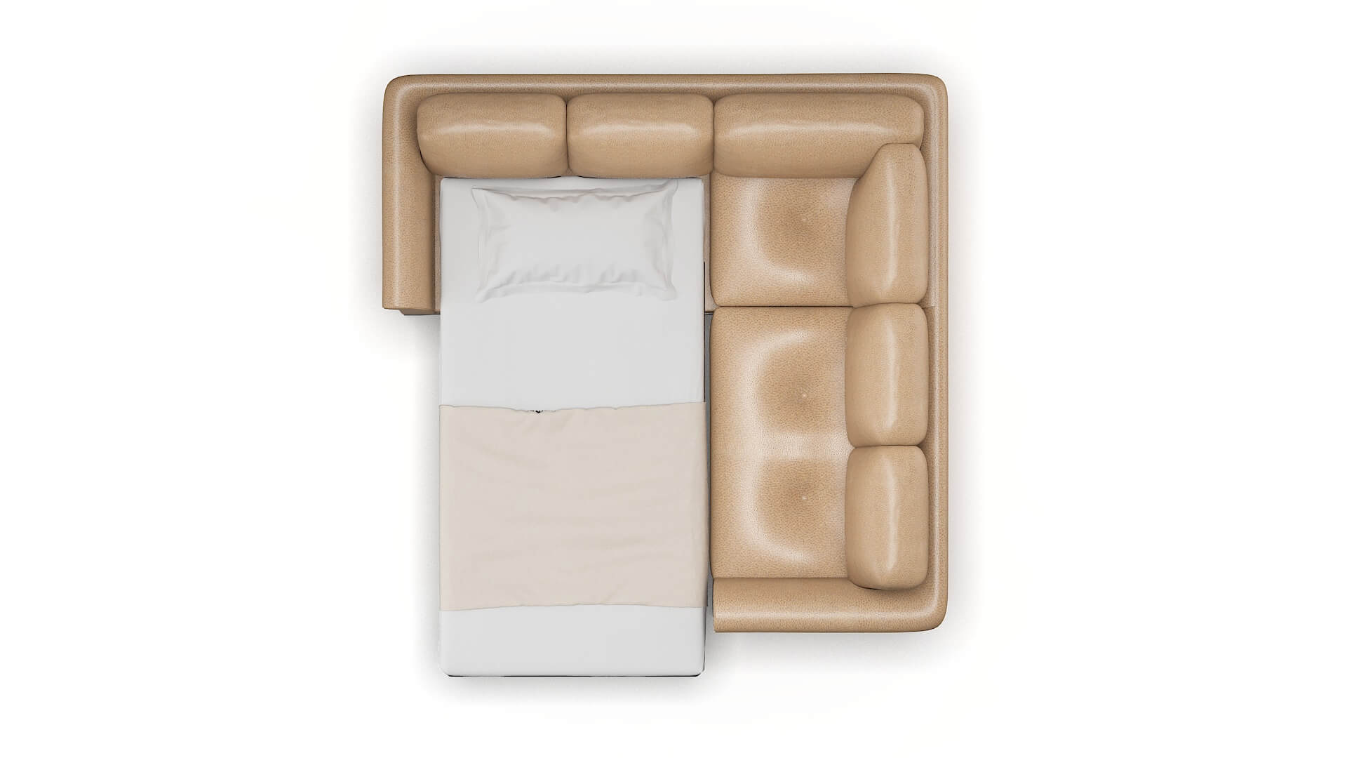 Denver Ford Dune Sectional Sleeper Espresso legs 3