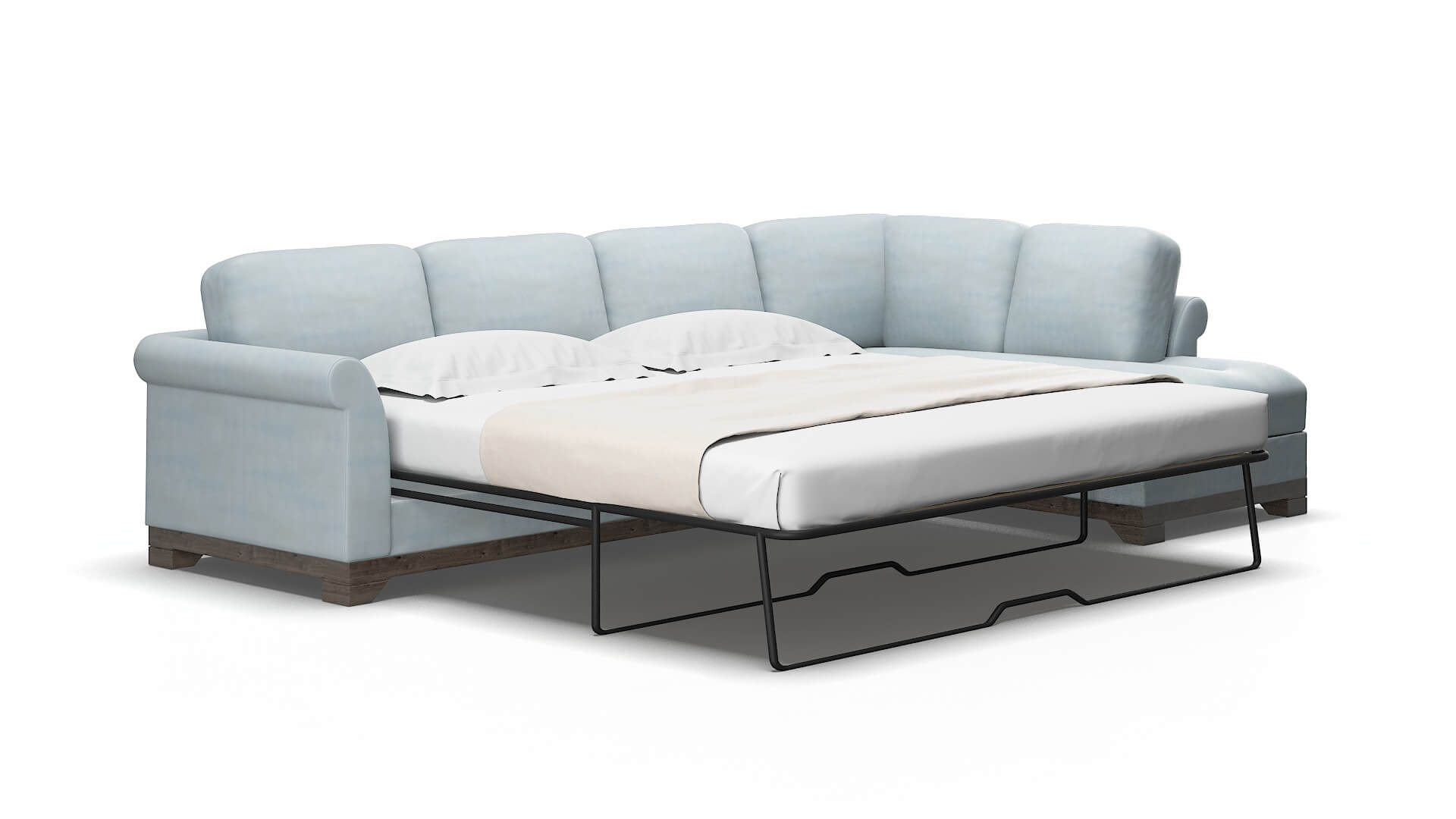 Denver Hathaway Aqua Panel Sleeper Espresso legs 2