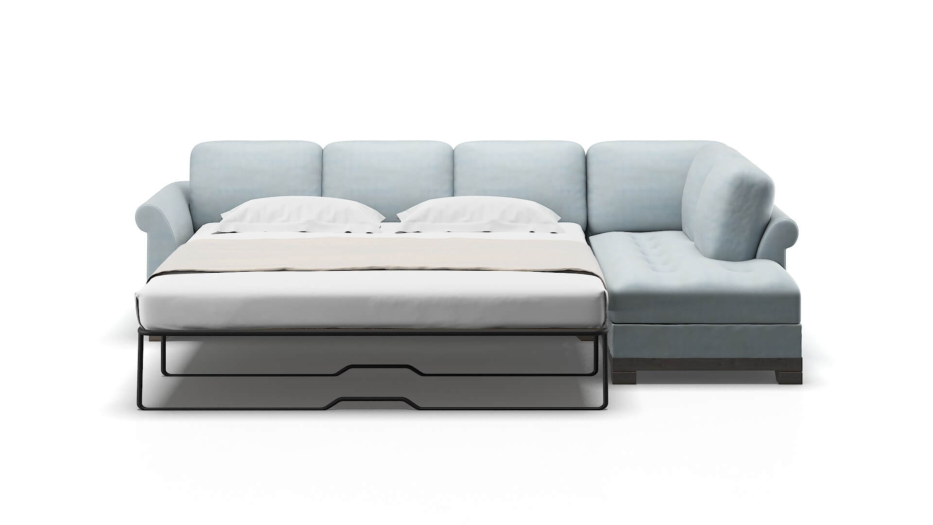 Denver Hathaway Aqua Panel Sleeper Espresso legs 3