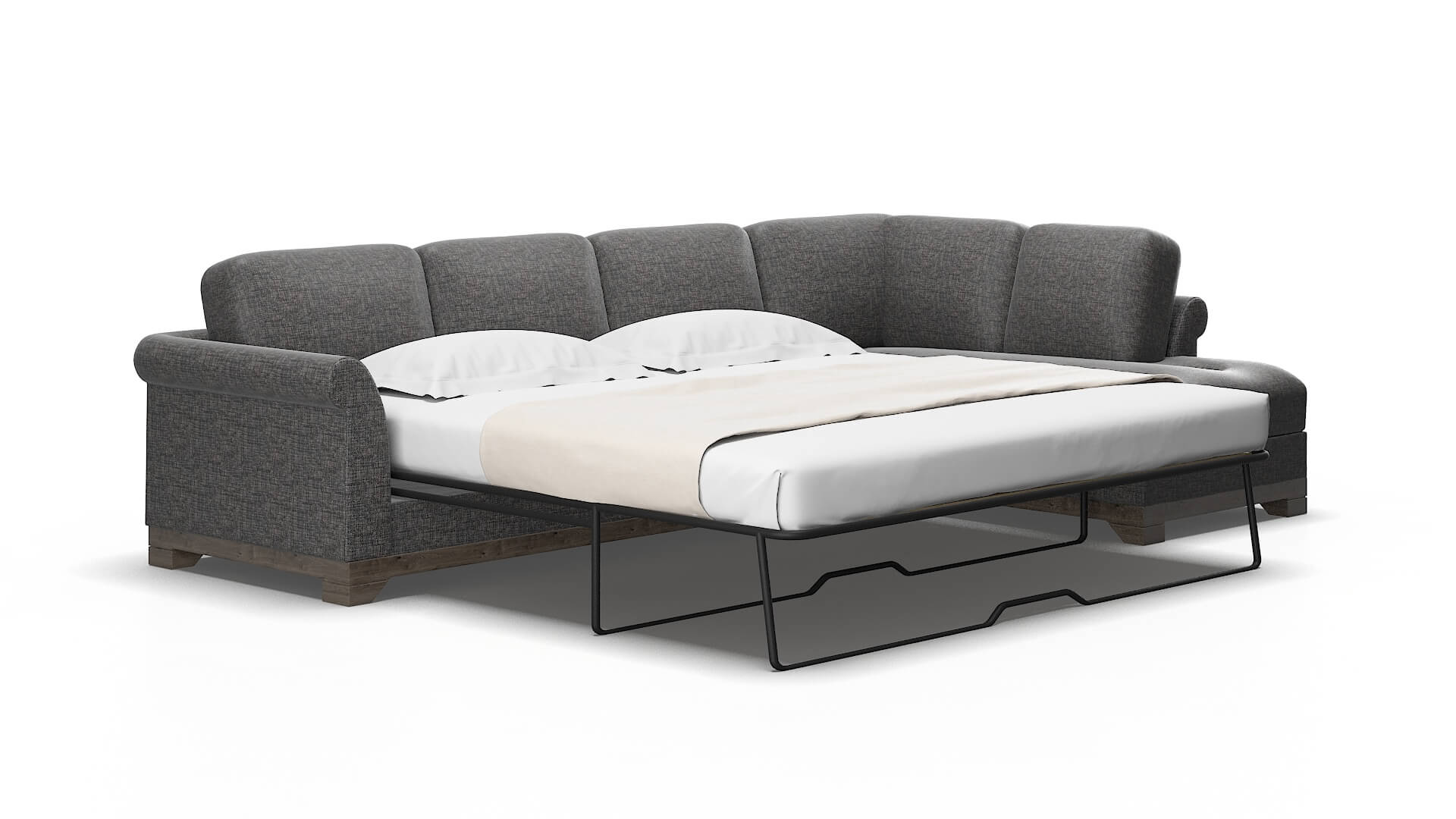 Denver Insight charcoal Panel sleeper Espresso Legs  2