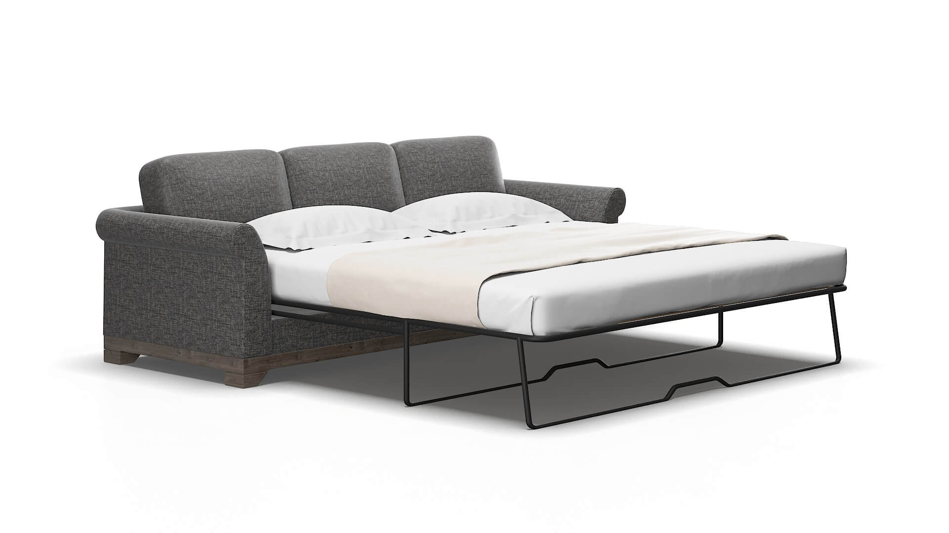 Denver Insight Charcoal Sofa Sleeper Espresso legs 2