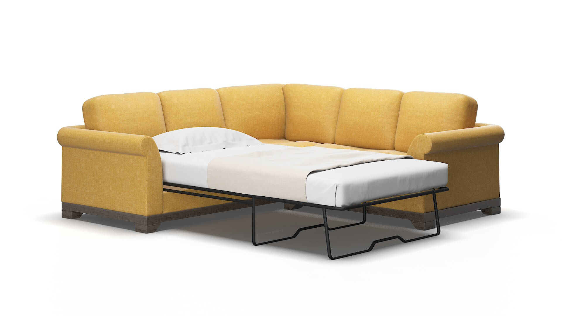 Denver Insight Citronella Sectional Sleeper Espresso legs 2
