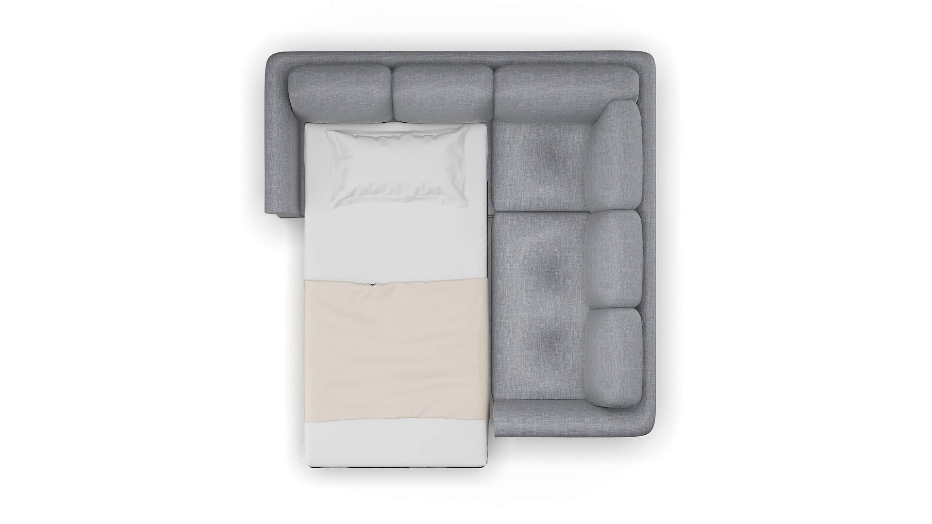 Denver Keylargo Ash Sectional Sleeper Espresso legs 3
