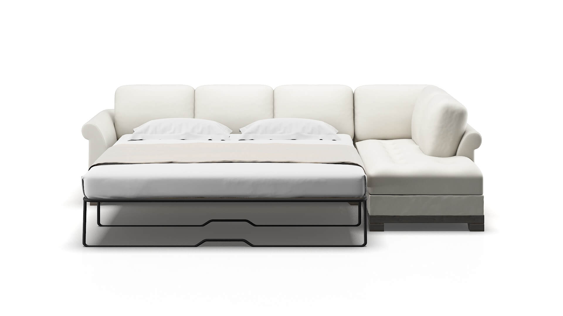 Denver Keylargo Oatmeal Panel Sleeper Espresso legs 1