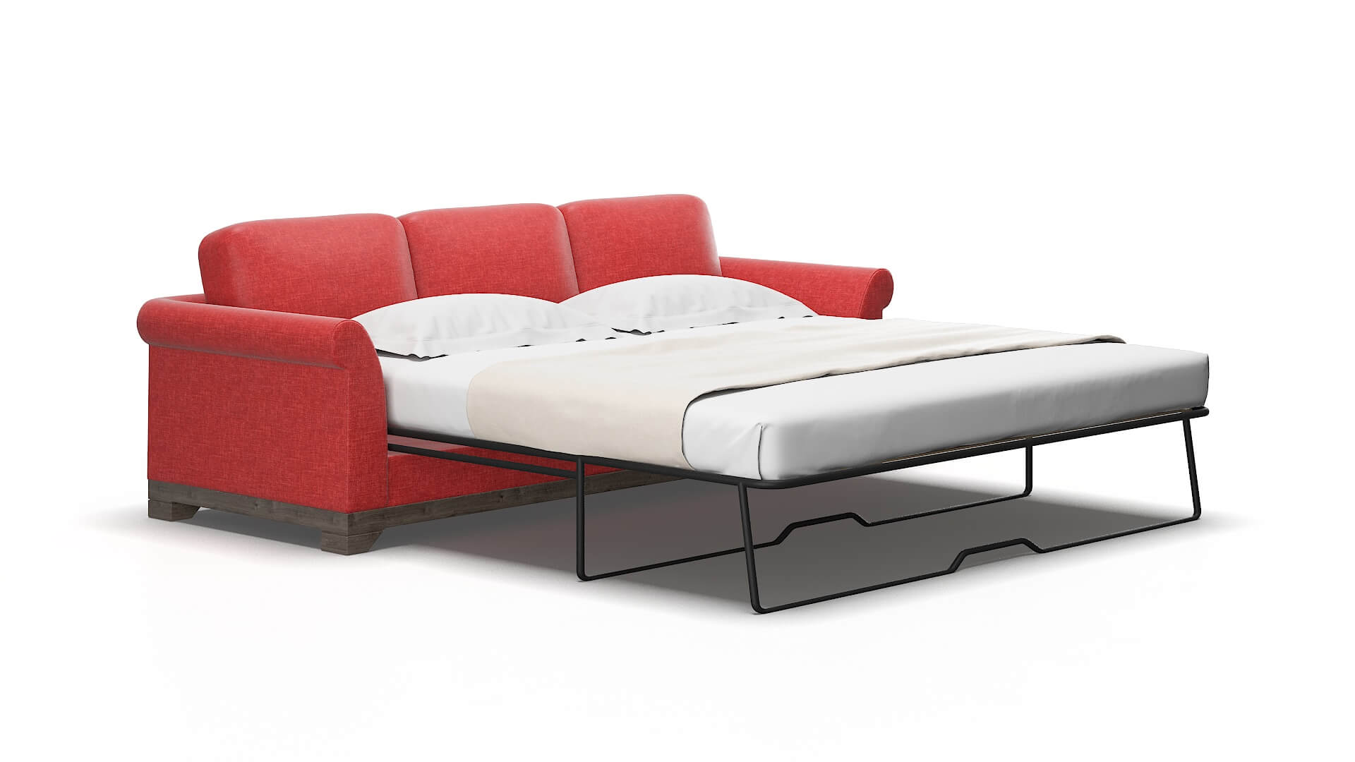 Denver Leslie poppy Sofa sleeper Espresso Legs  2