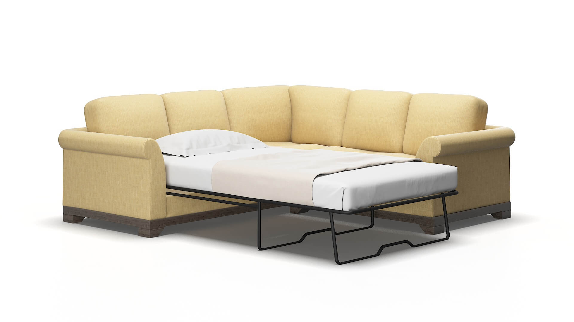 Denver Malibu maize Sectional sleeper Espresso Legs  2
