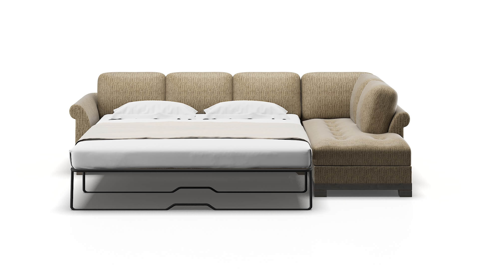 Denver Marcy Camel Panel Sleeper Espresso legs 1